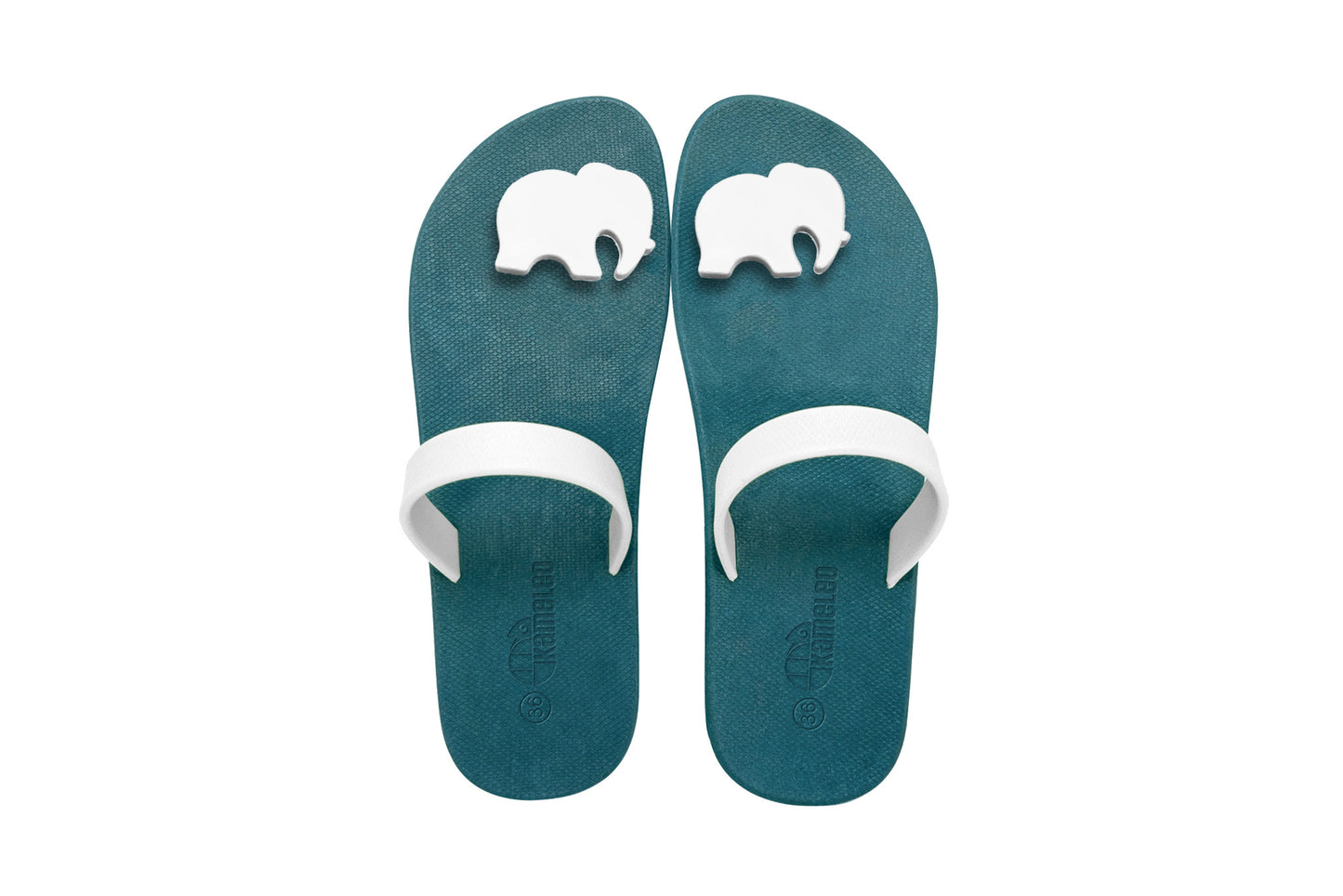 Poppi Ellie Green Sole White Strap