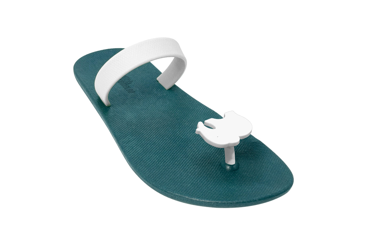 Poppi Ellie Green Sole White Strap