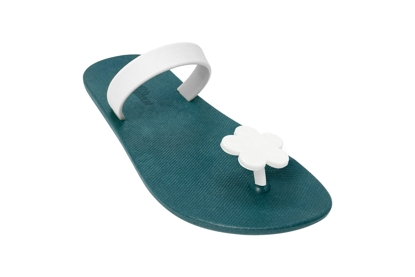 Poppi Flora Green Sole White Strap