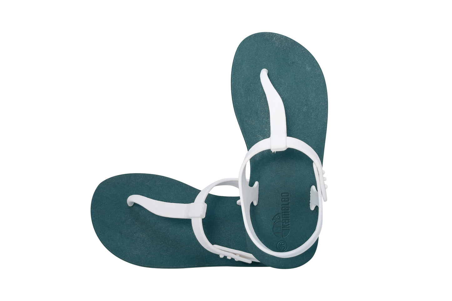 Saily Green Sole White Strap