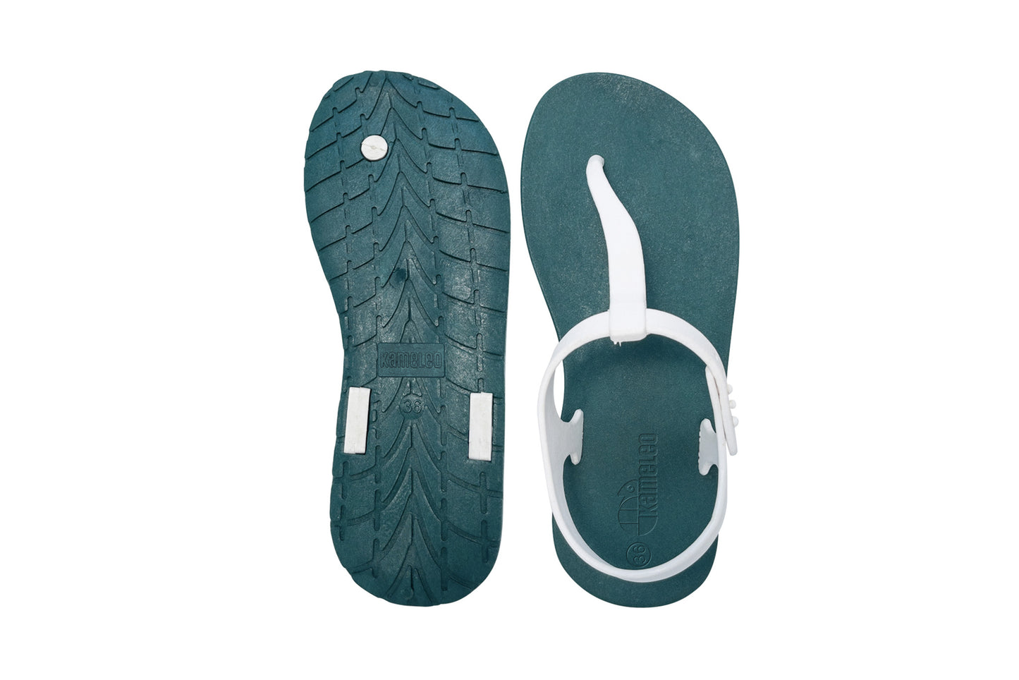 Saily Green Sole White Strap