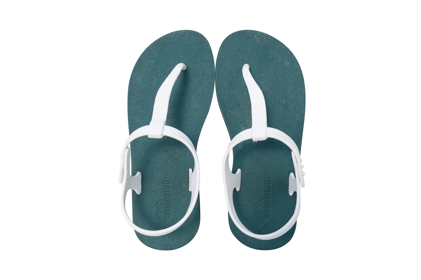 Saily Green Sole White Strap