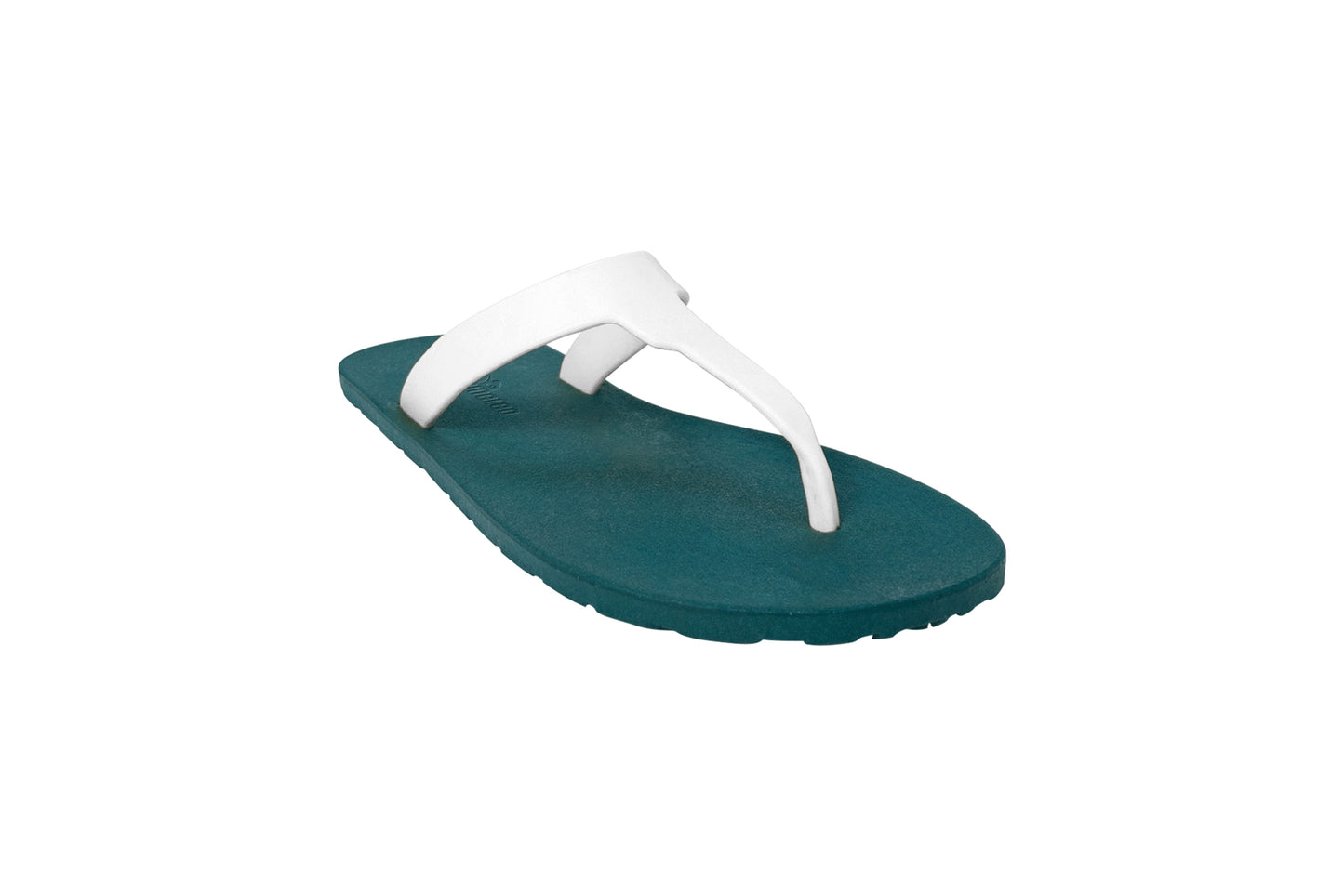 Thongs Green Sole White Strap