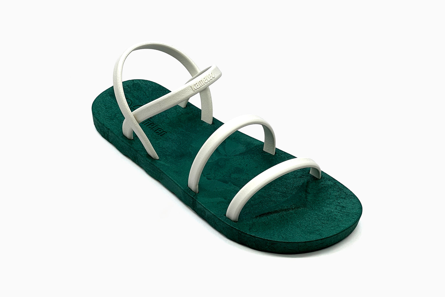 Twin Slim Green Sole White Strap