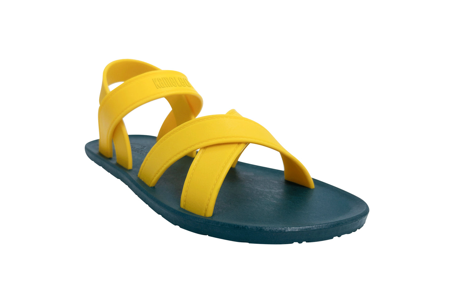 Cross Plus Kids Green Sole Yellow Strap