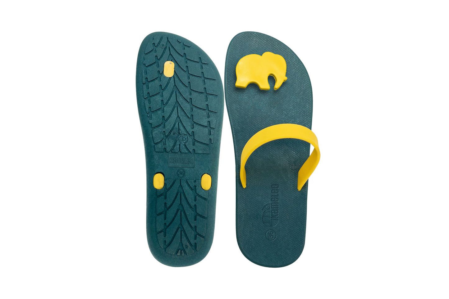 Poppi Ellie Green Sole Yellow Strap