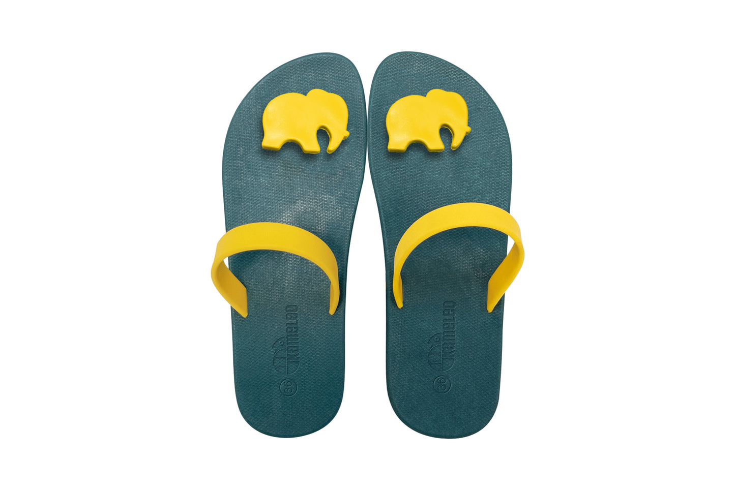 Poppi Ellie Green Sole Yellow Strap