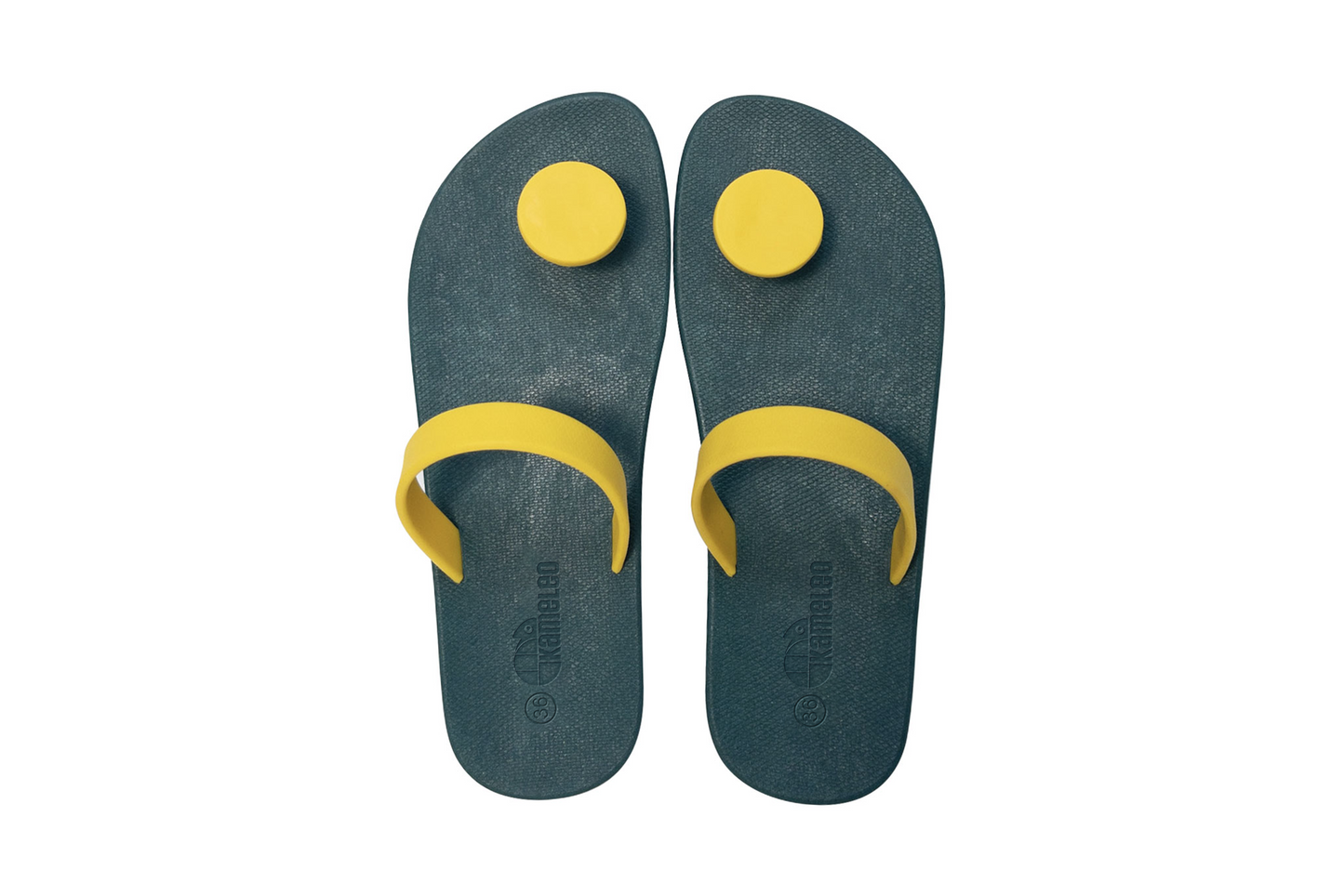 Poppi Dot Green Sole Yellow Strap