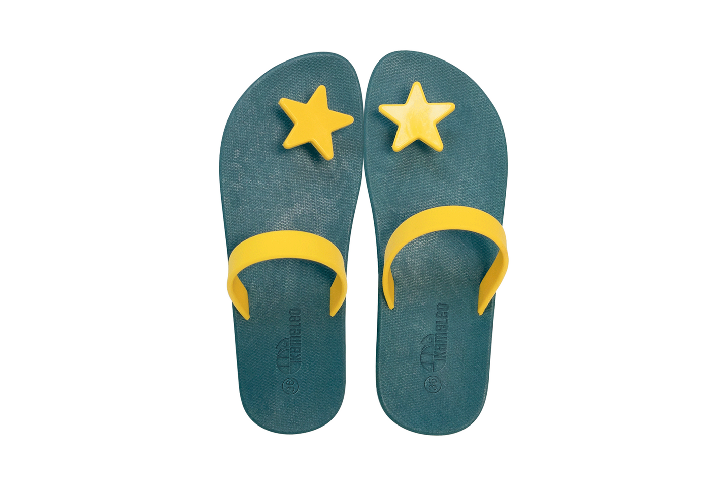 Poppi Star Green Sole Yellow Strap