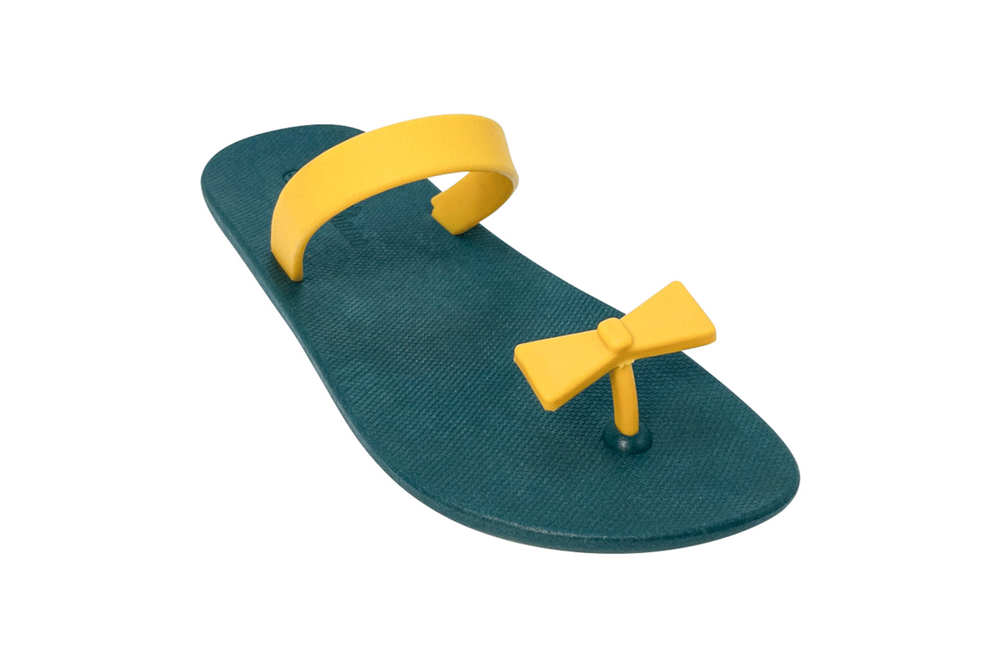Poppi Bow Green Sole Yellow Strap