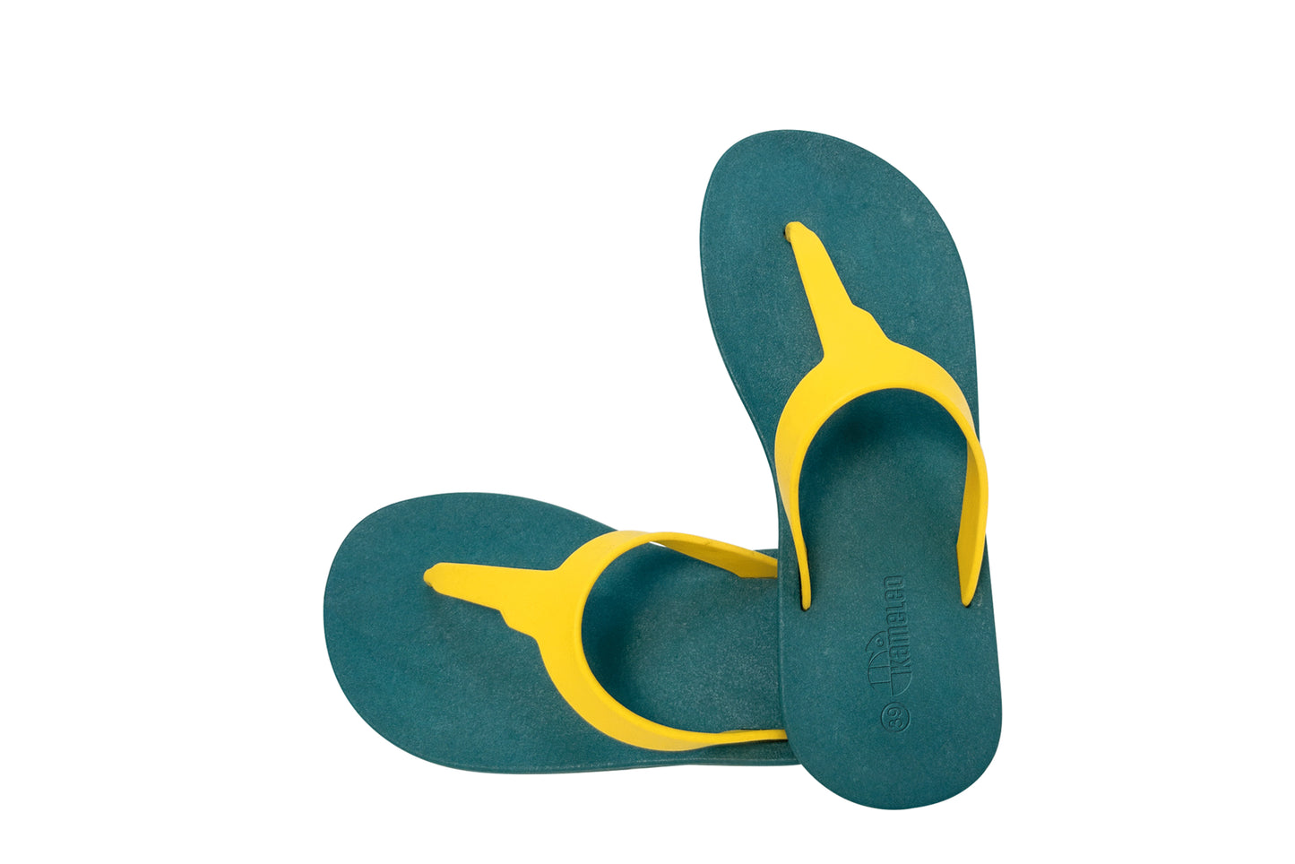 Thongs Green Sole Yellow Strap
