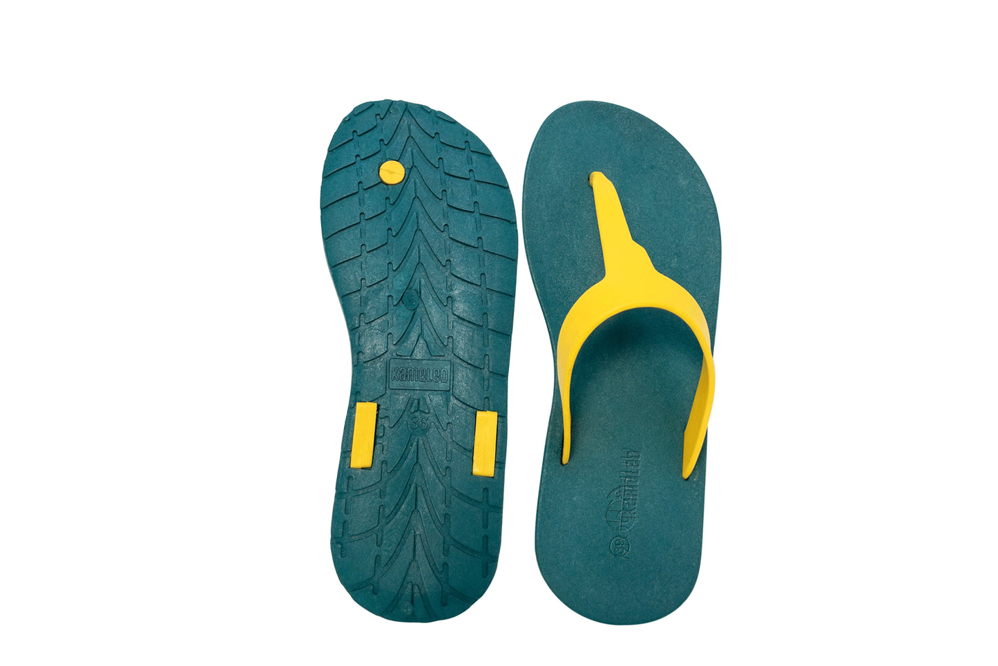 Thongs Green Sole Yellow Strap