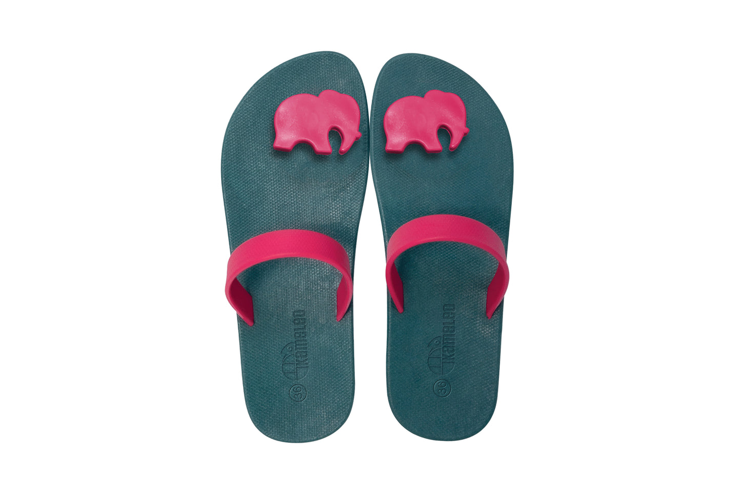 Poppi Ellie Green Sole Pink Strap
