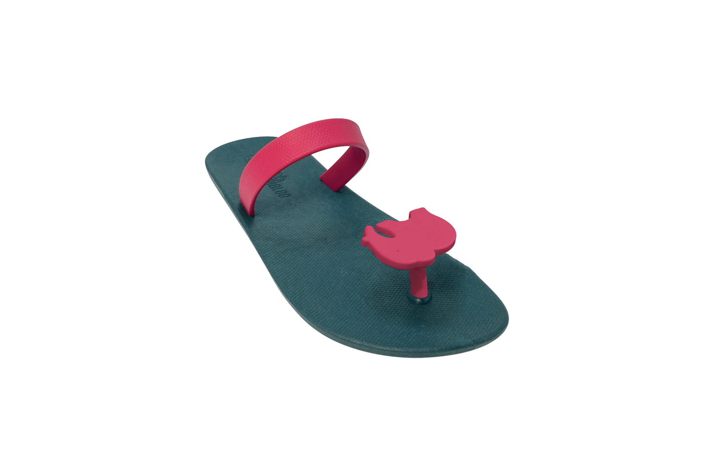 Poppi Ellie Green Sole Pink Strap