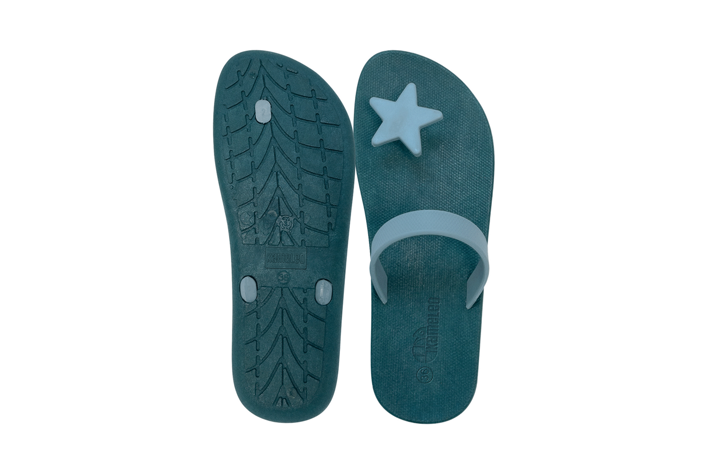 Poppi Star Green Sole Grey Strap