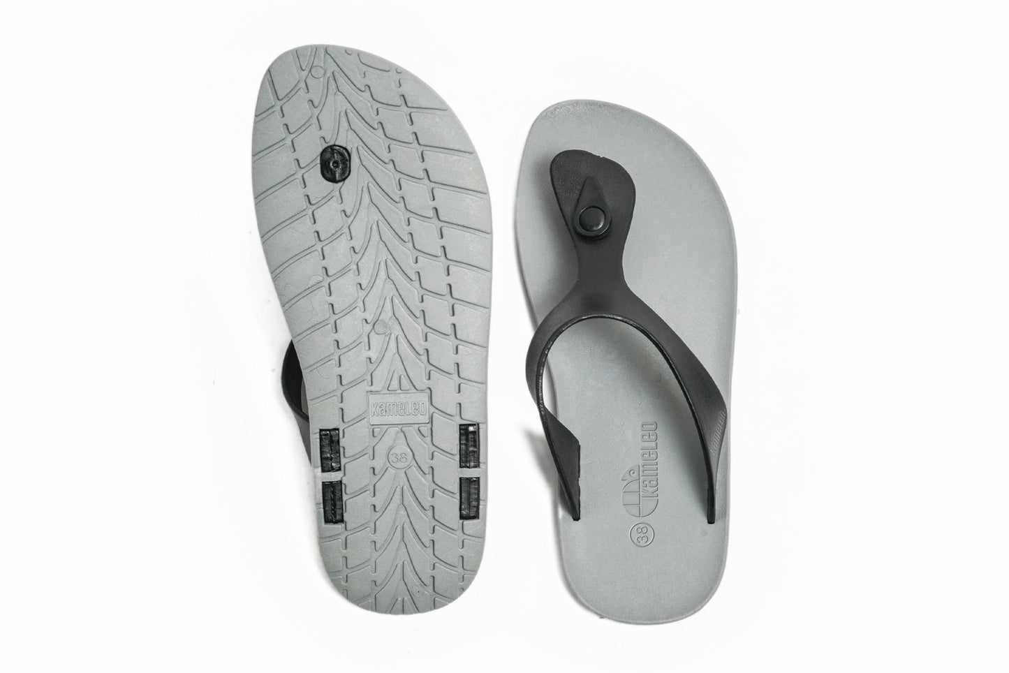Candy Grey Sole Black Strap