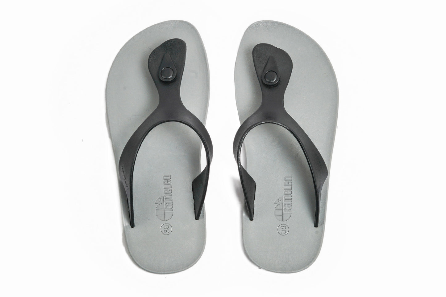 Candy Grey Sole Black Strap