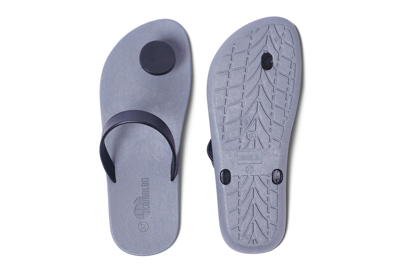 Poppi Dot Grey Sole Black Strap