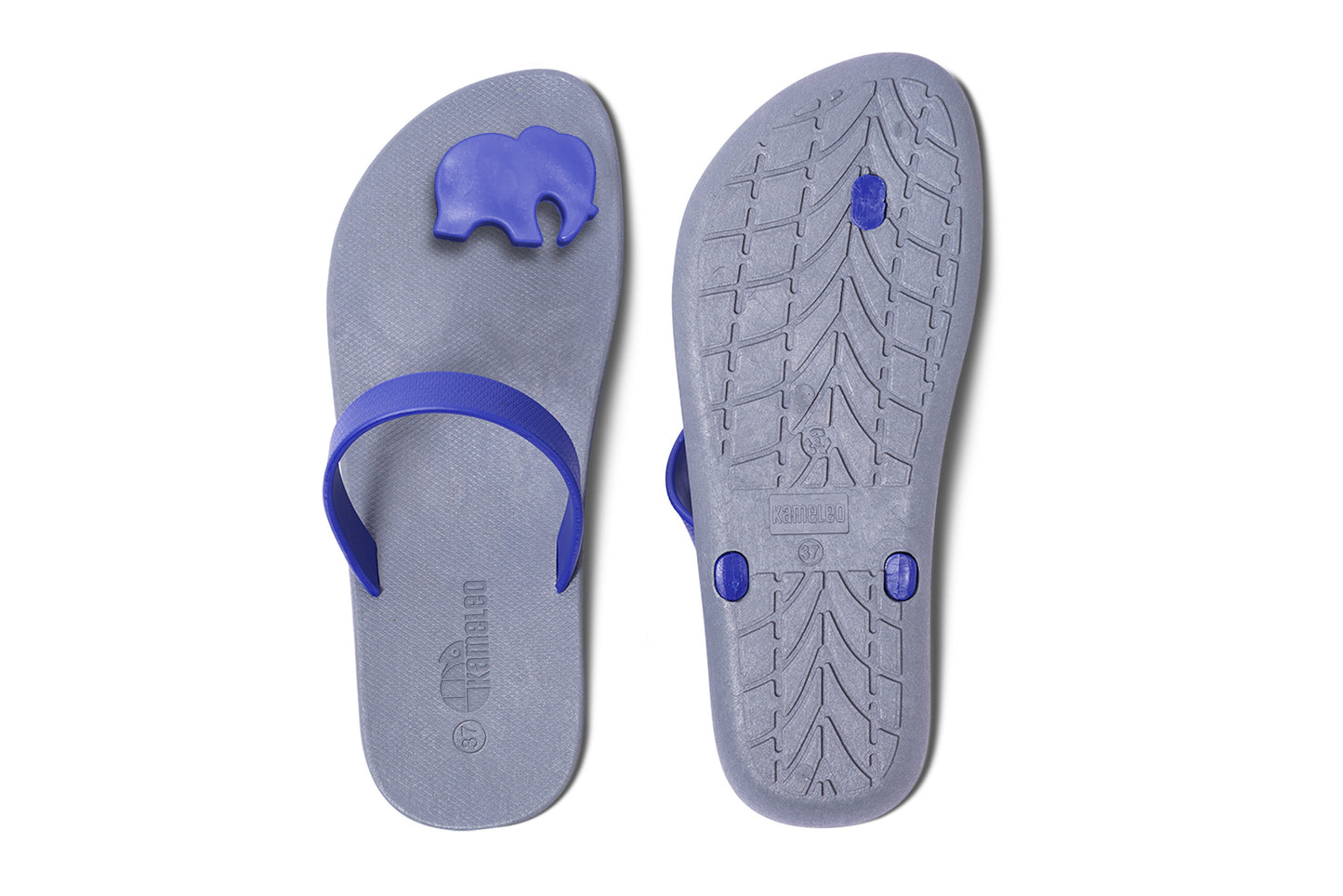 Poppi Ellie Grey Sole Blue Strap