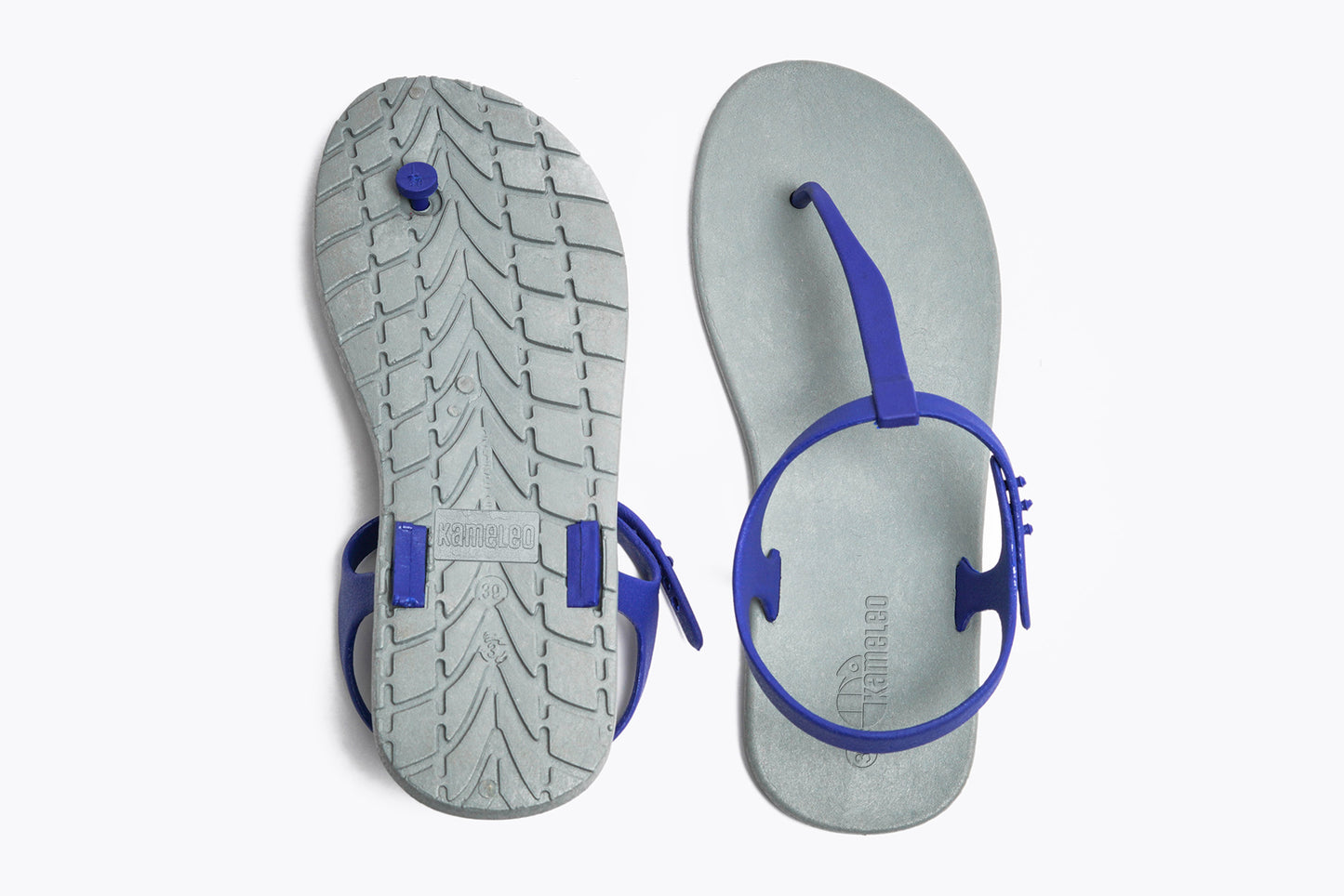 Saily Grey Sole Blue Strap