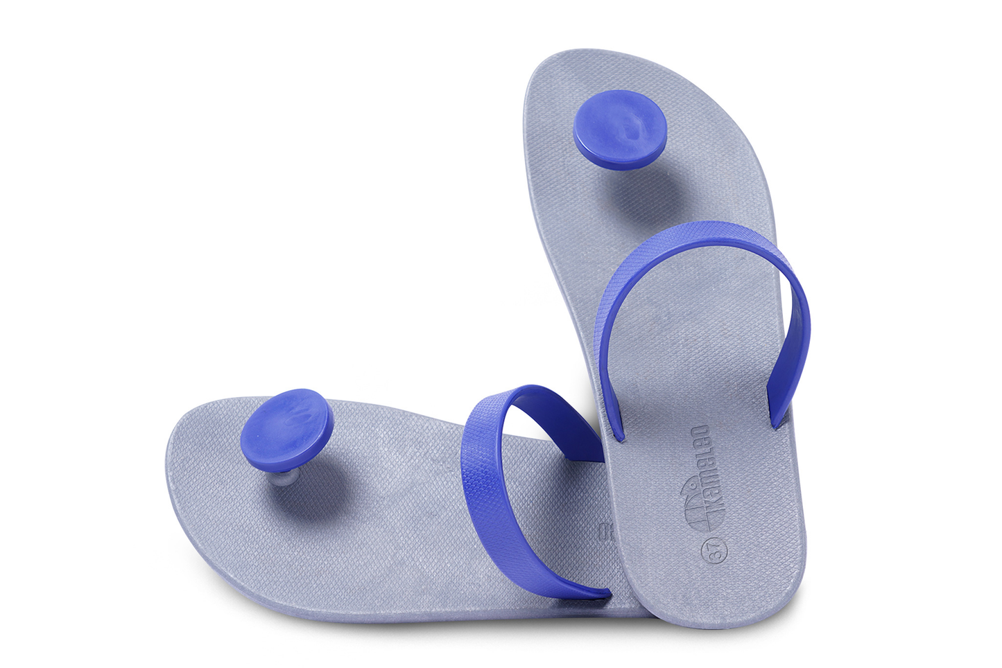 Poppi Dot Grey Sole Blue Strap