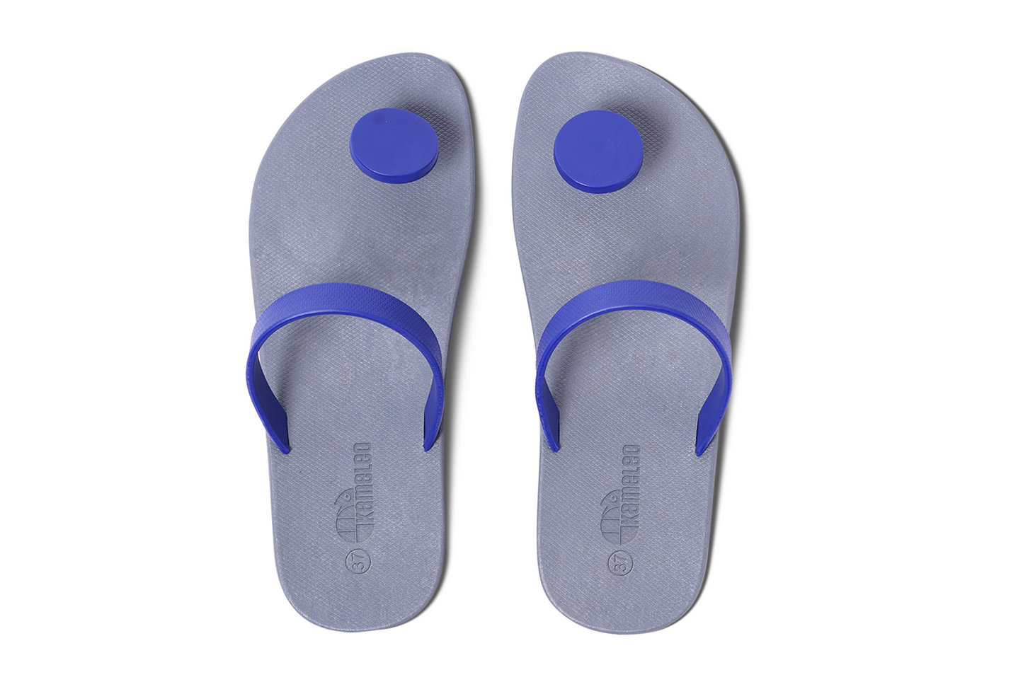 Poppi Dot Grey Sole Blue Strap