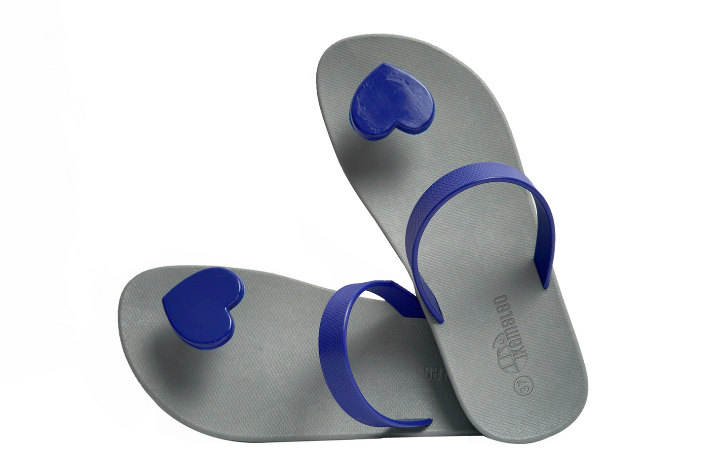 Poppi Heart Grey Sole Blue Strap