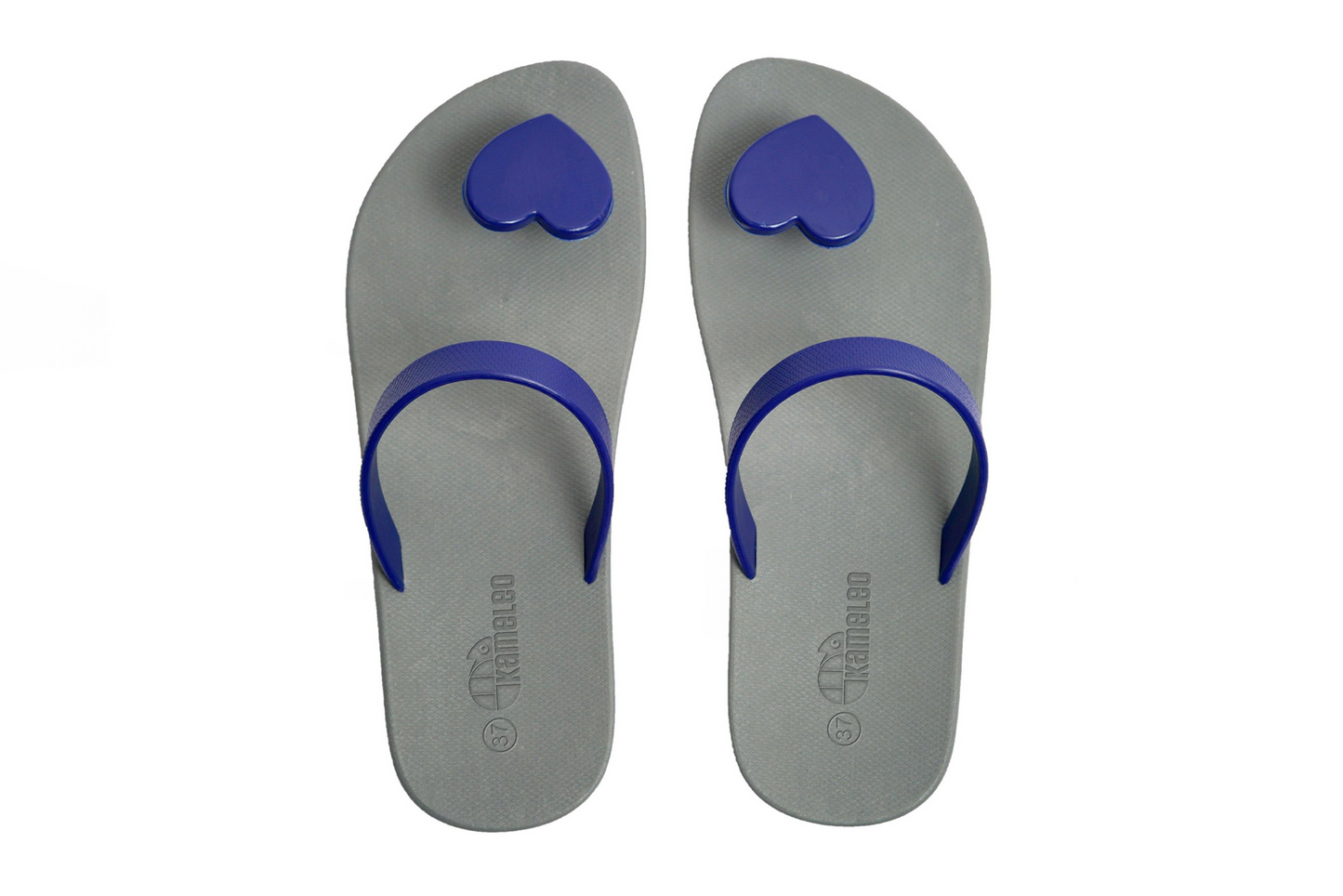 Poppi Heart Grey Sole Blue Strap