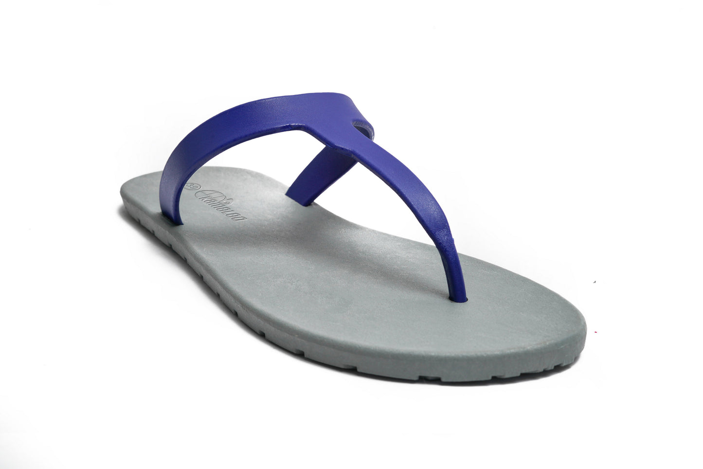 Thongs Grey Sole Blue Strap