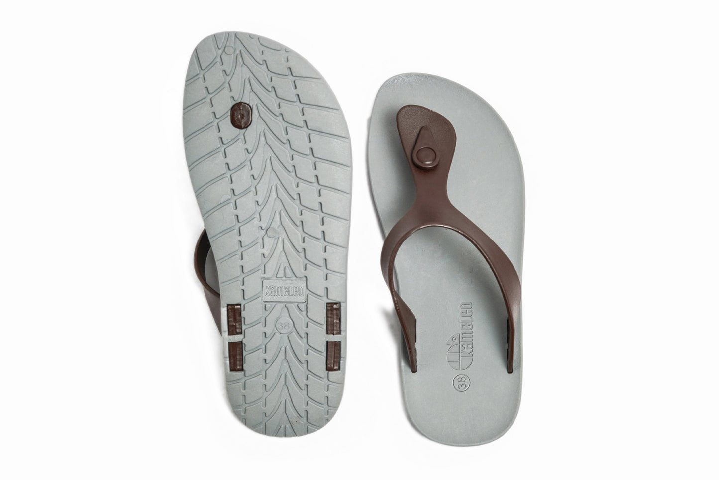 Candy Grey Sole Brown Strap