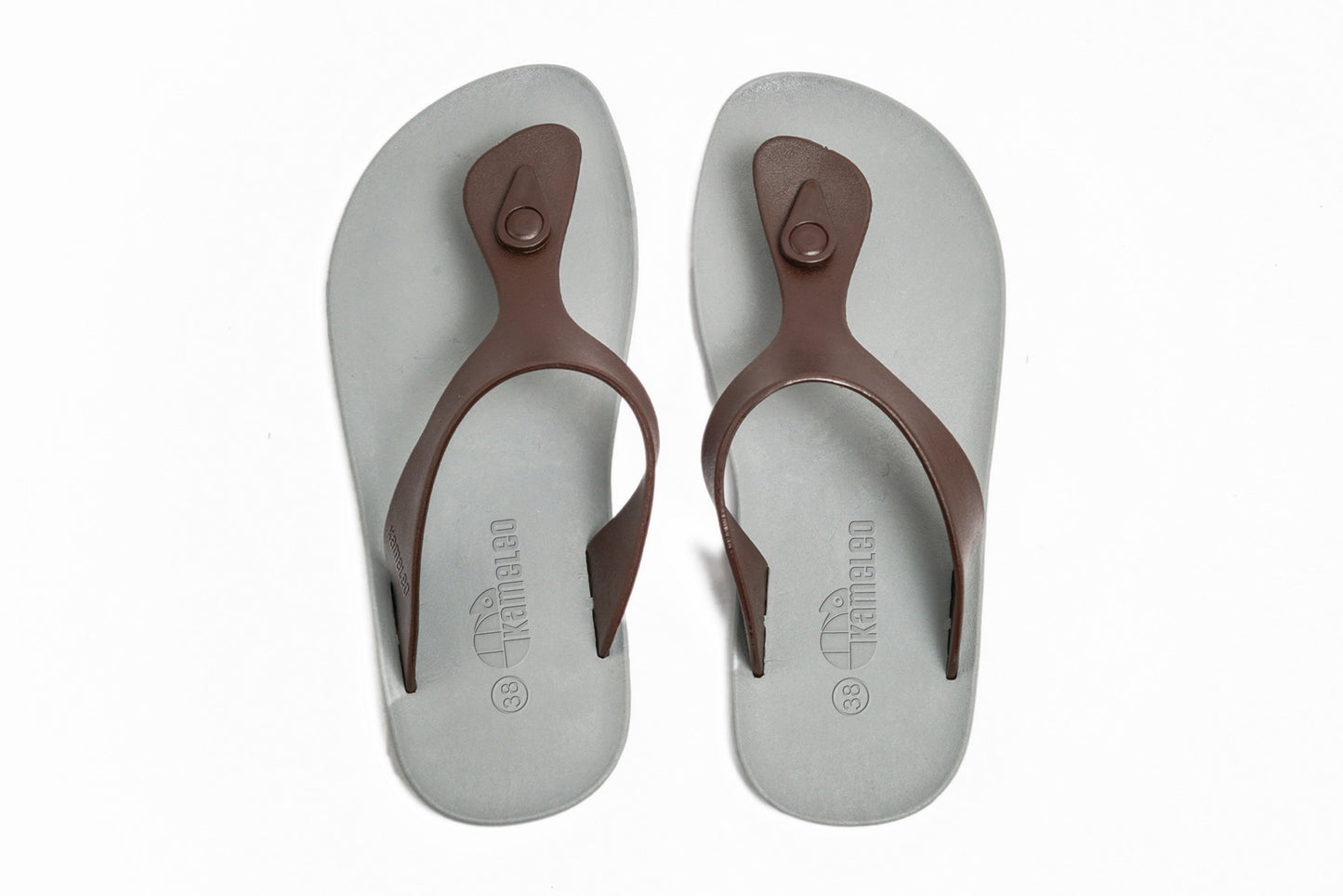 Candy Grey Sole Brown Strap