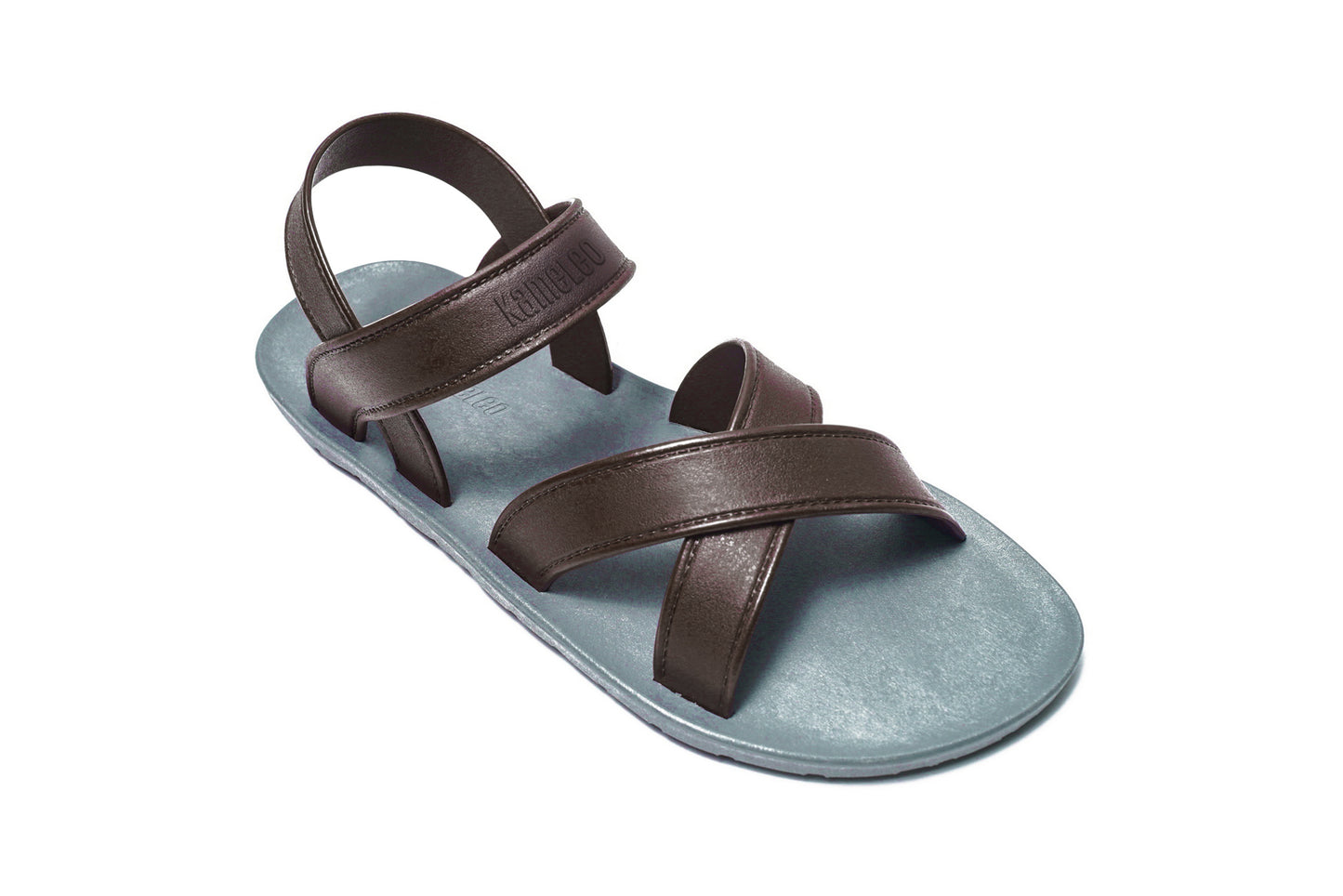 Cross Plus Kids Grey Sole Brown Strap