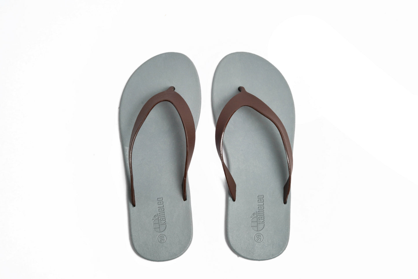 Flippy Grey Sole Brown Strap