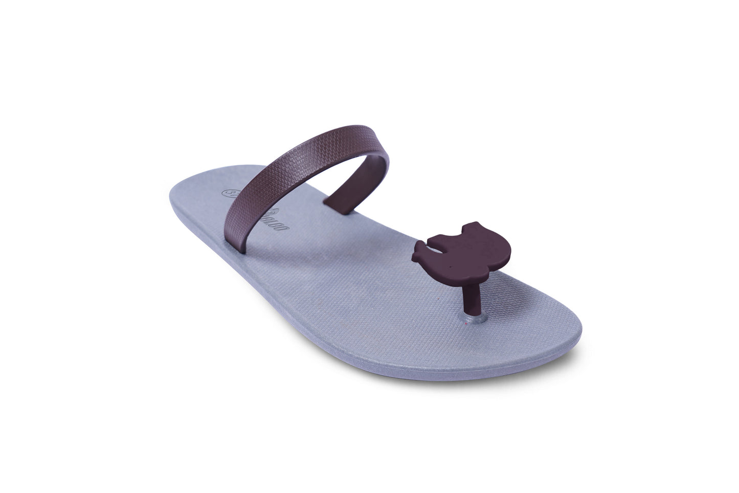 Poppi Ellie Grey Sole Brown Strap
