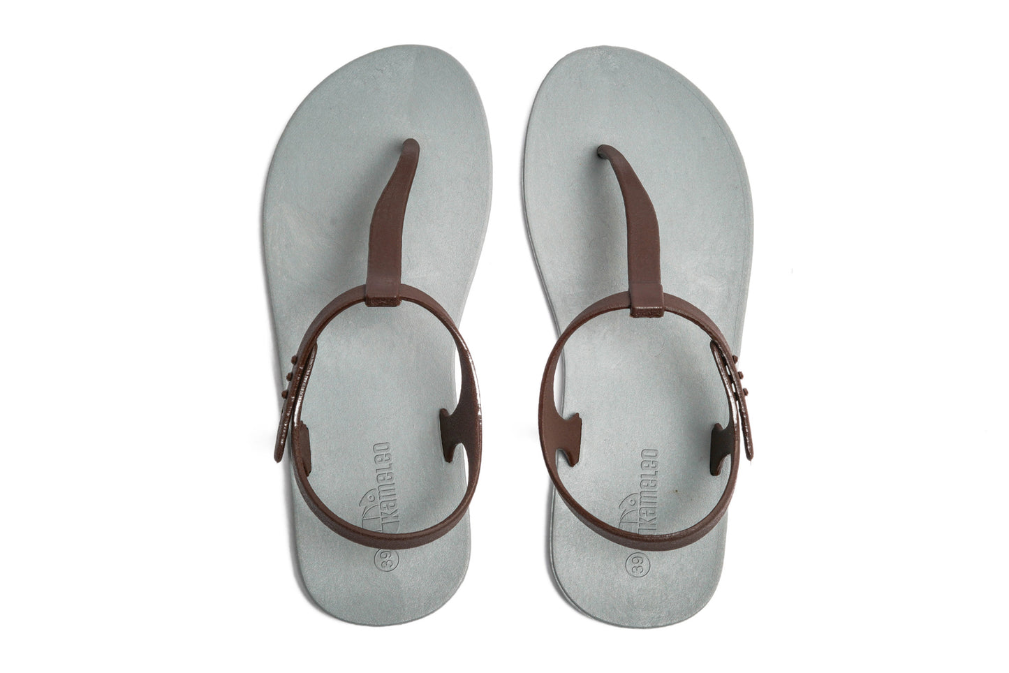 Saily Grey Sole Brown Strap