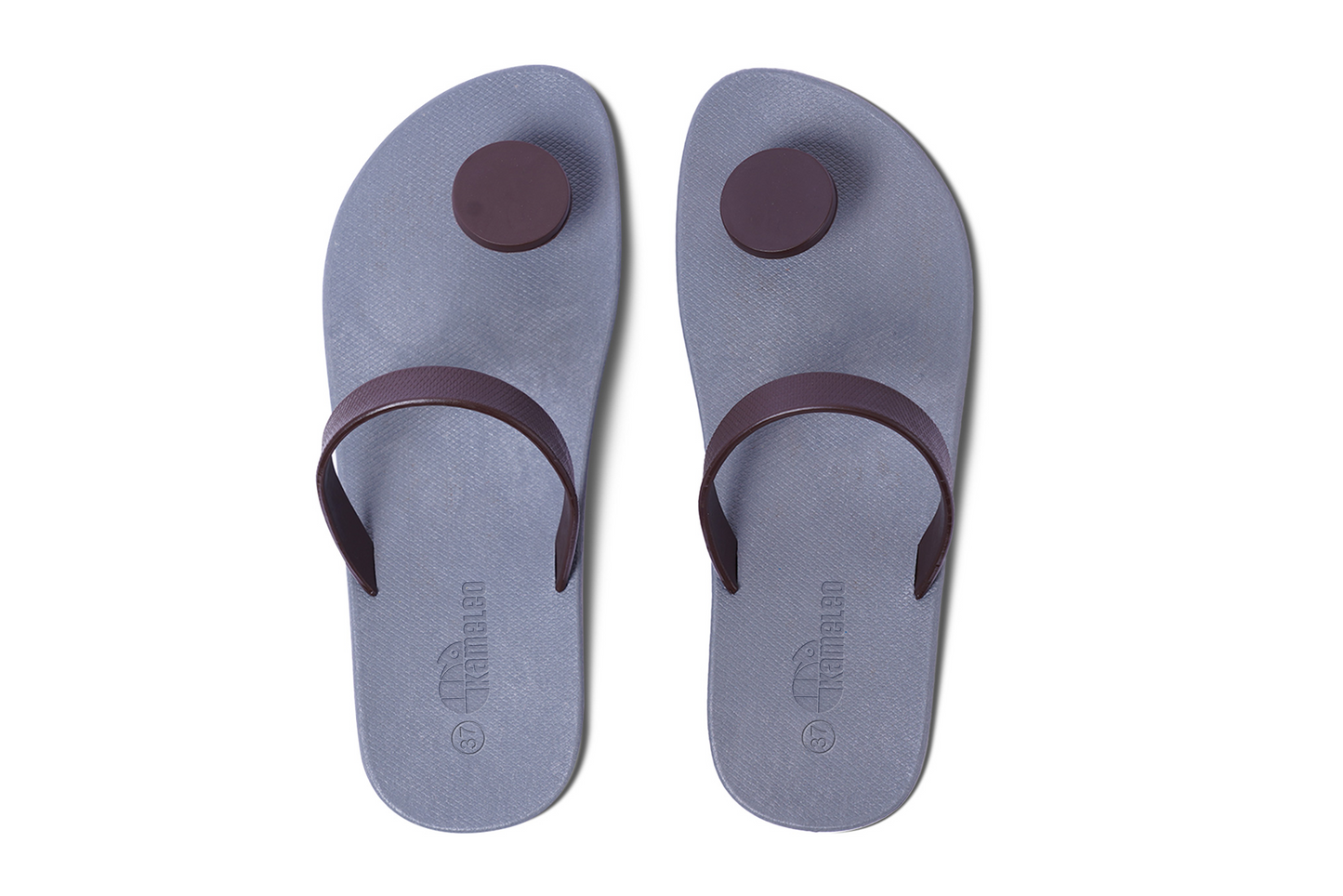 Poppi Dot Grey Sole Brown Strap