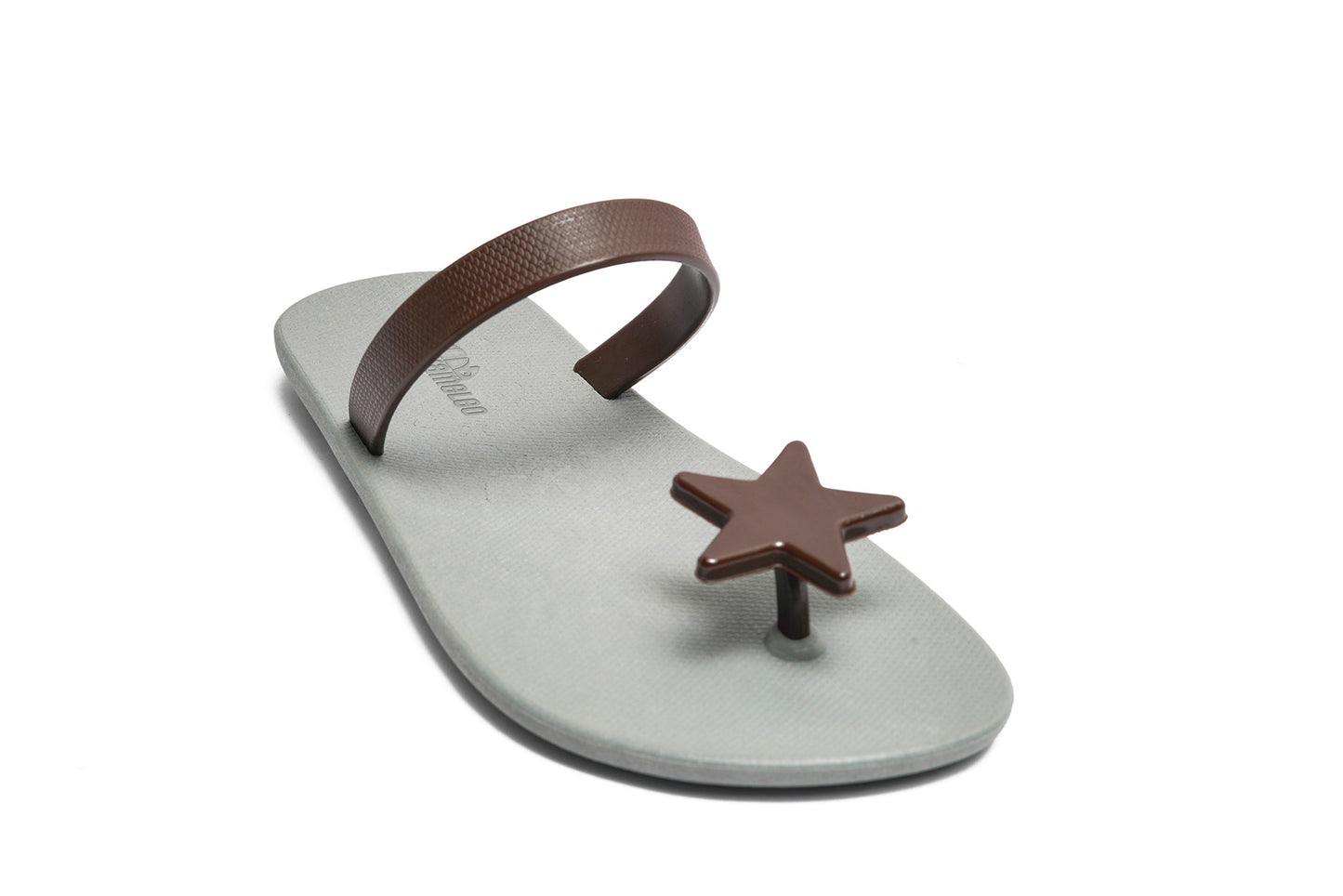 Poppi Star Grey Sole Brown Strap