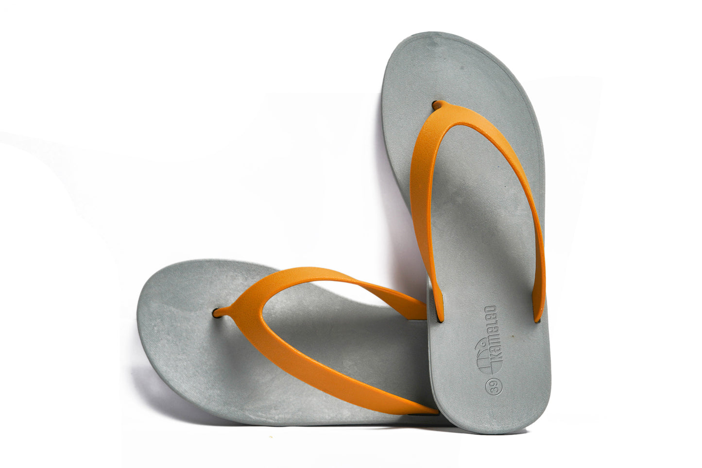 Flippy Grey Sole Caramel Strap