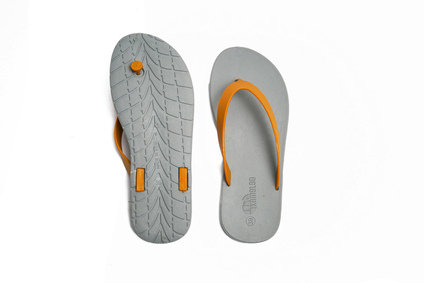 Flippy Grey Sole Caramel Strap