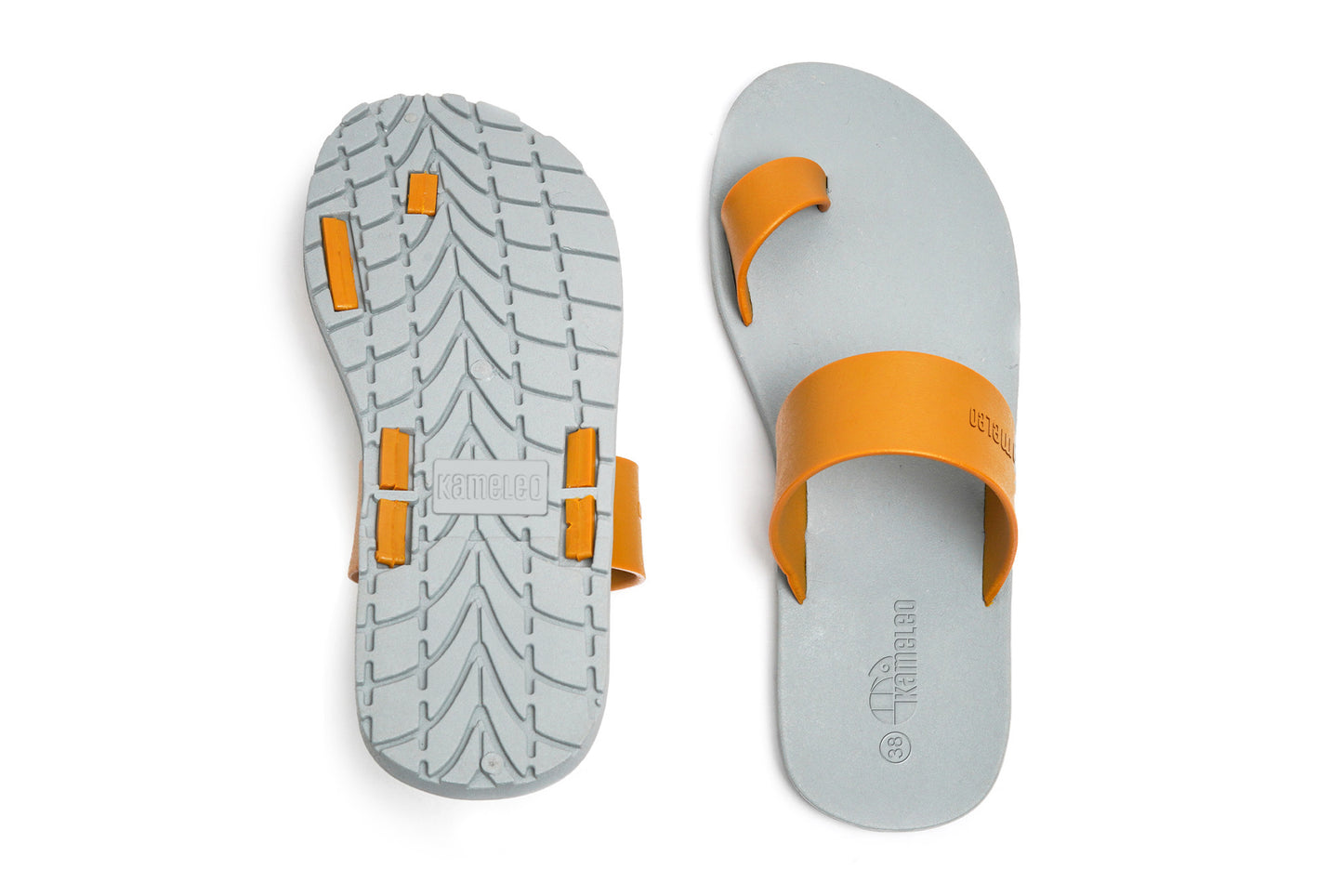 Pop Thumb Grey Sole Caramel Strap