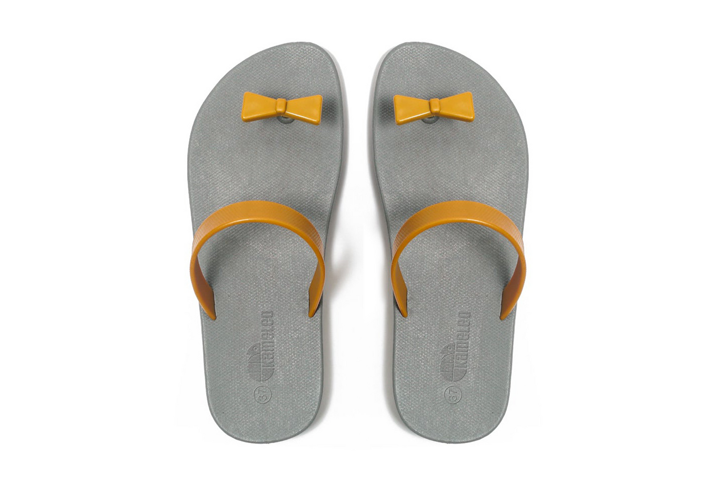 Poppi Bow Grey Sole Caramel Strap