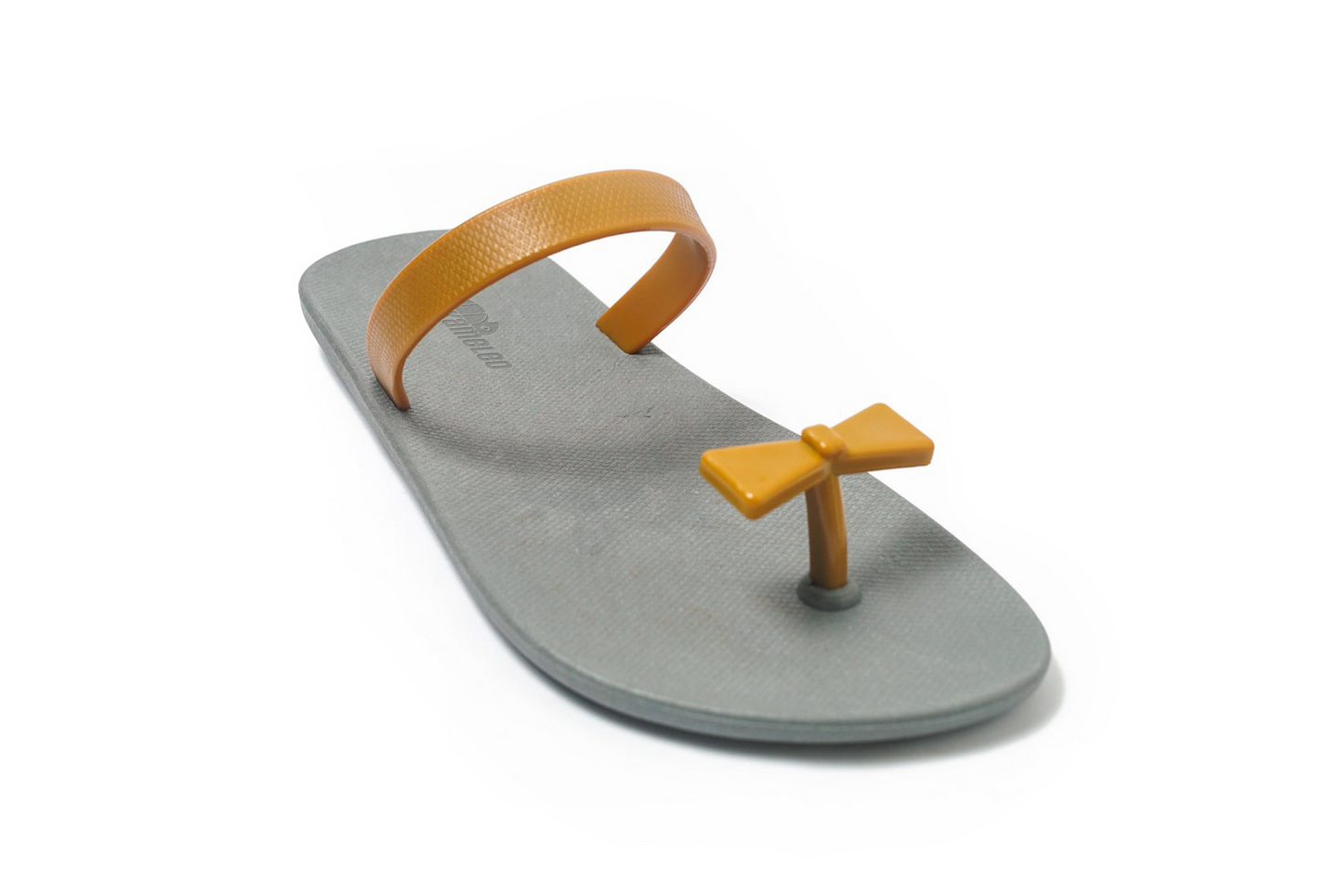 Poppi Bow Grey Sole Caramel Strap