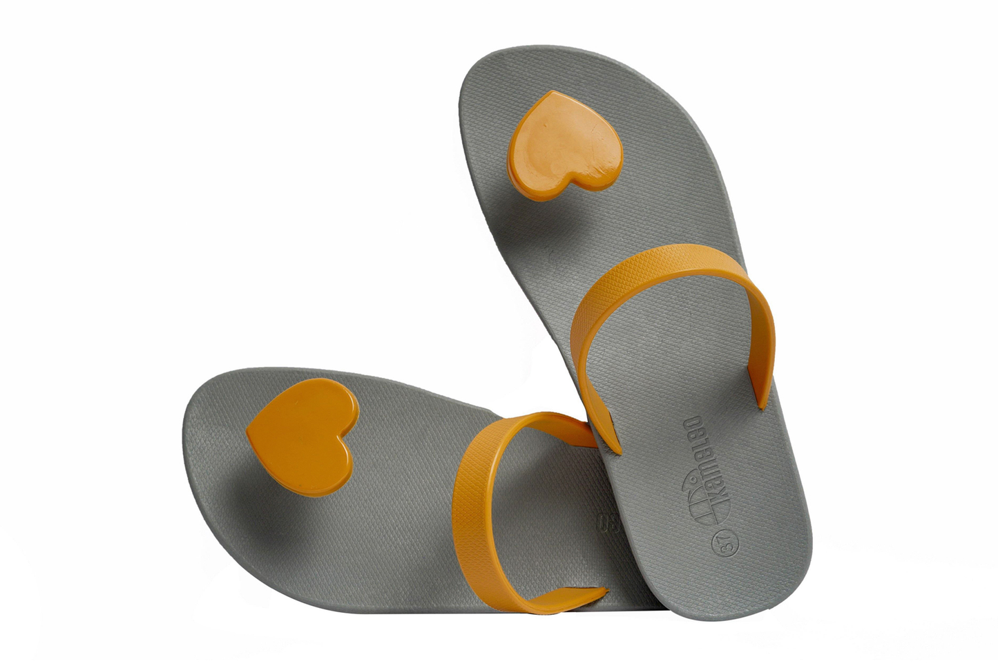 Poppi Heart Grey Sole Caramel Strap