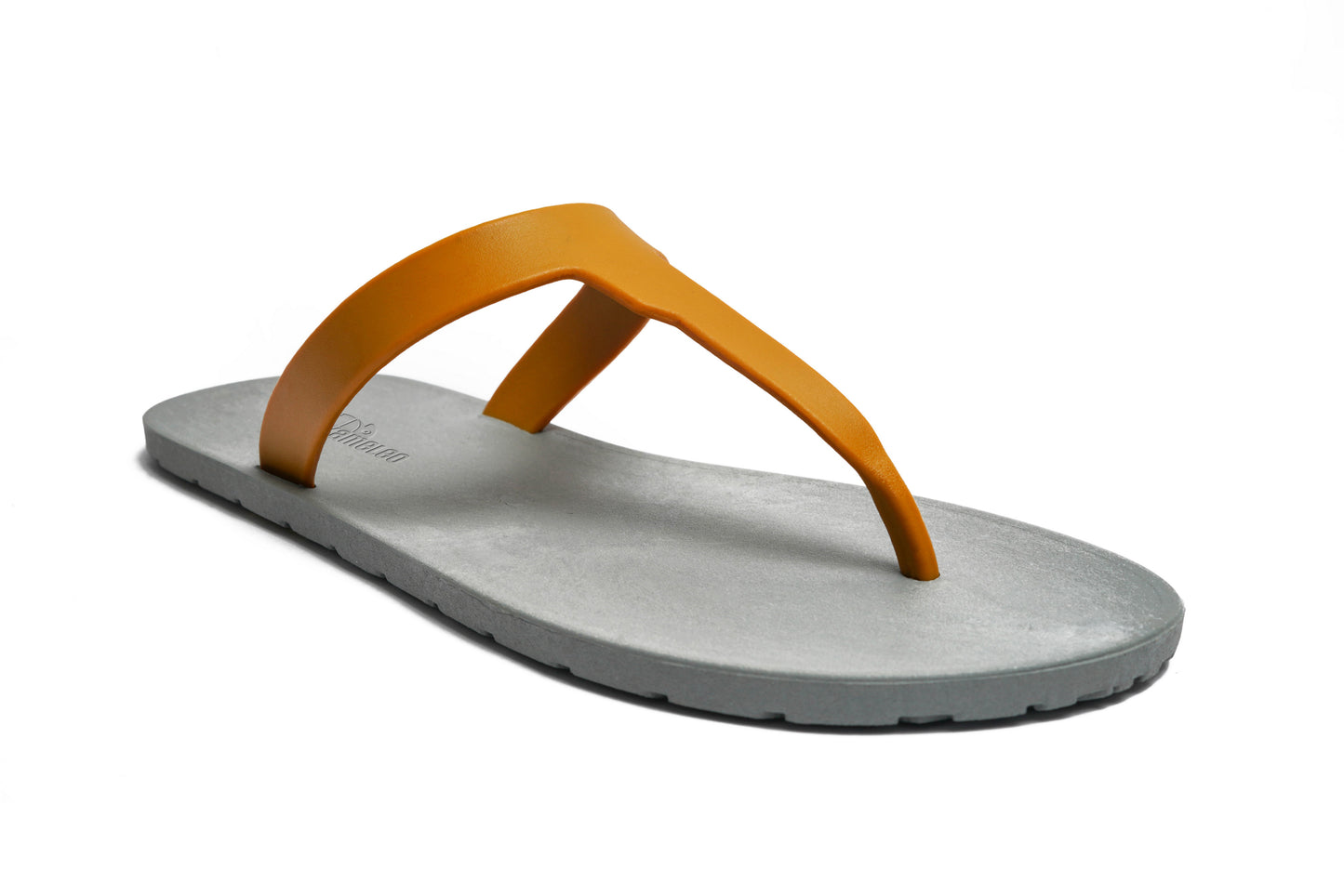 Thongs Grey Sole Caramel Strap