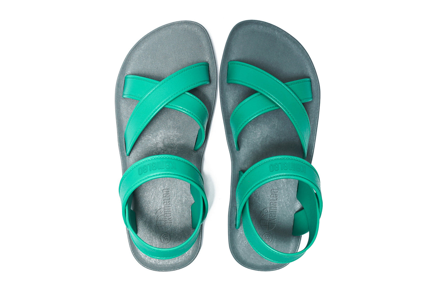 Cross Plus Grey Sole Green Strap