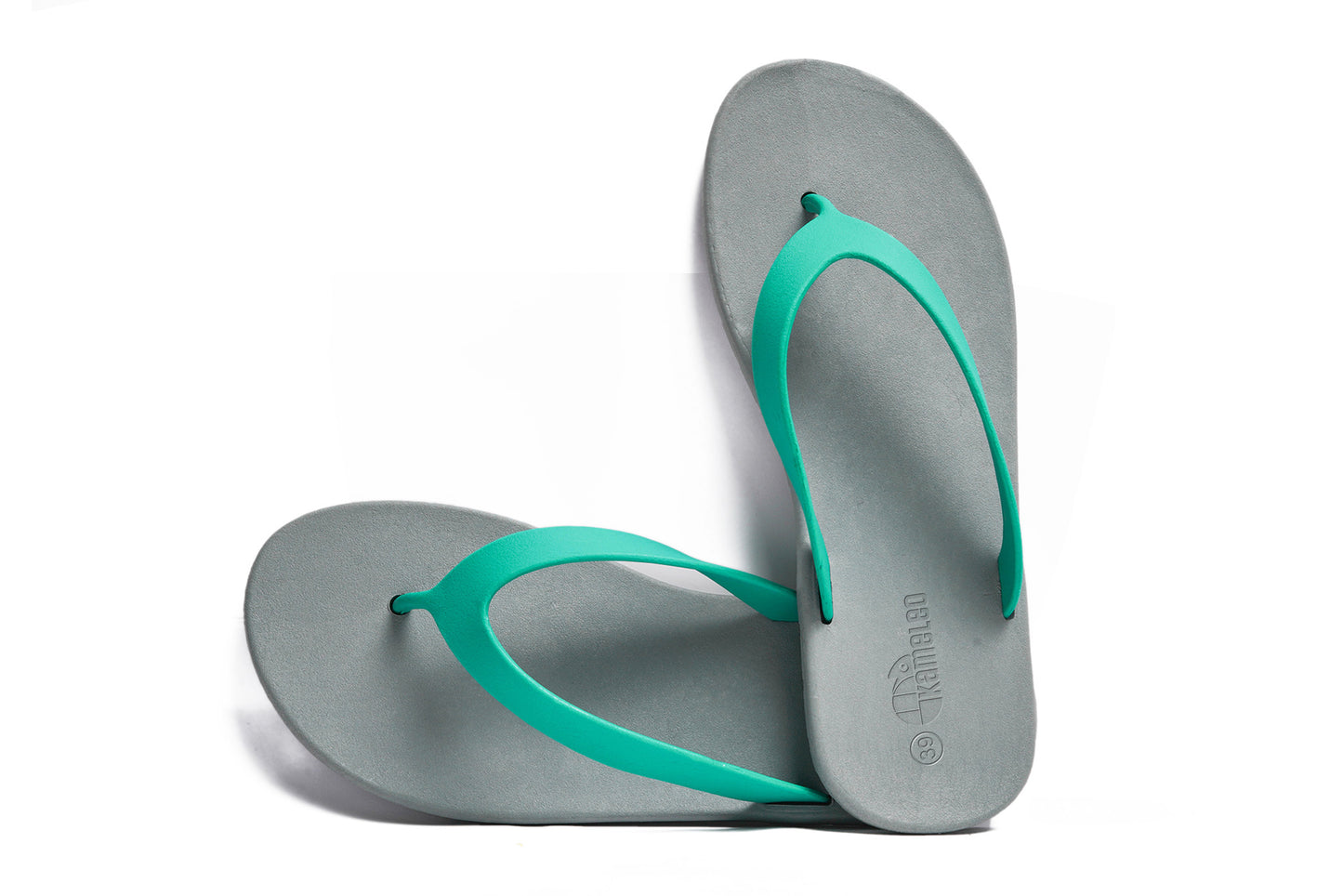 Flippy Grey Sole Green Strap