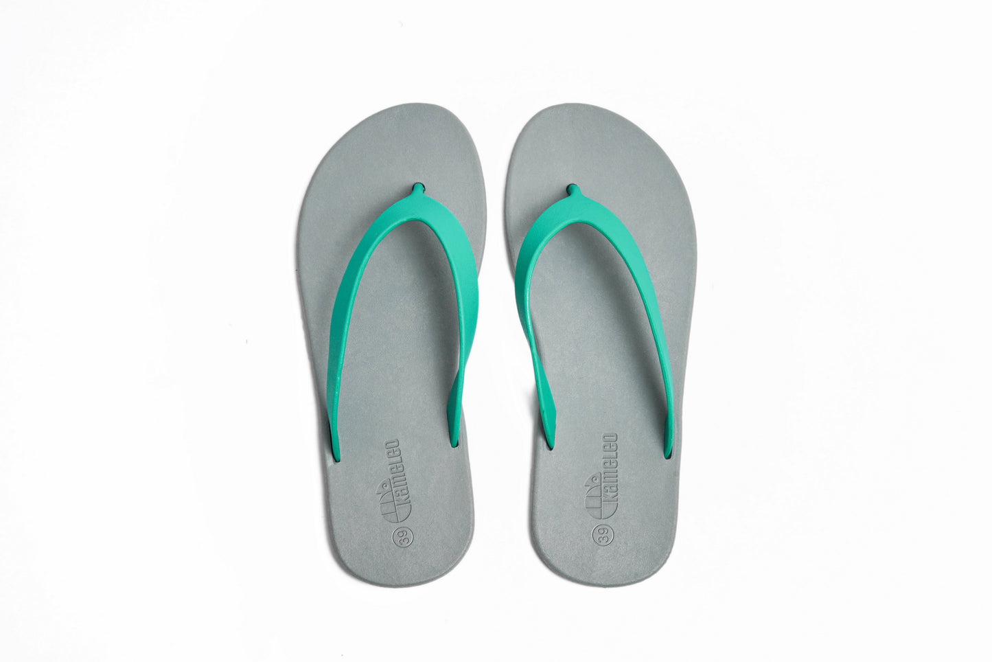 Flippy Grey Sole Green Strap