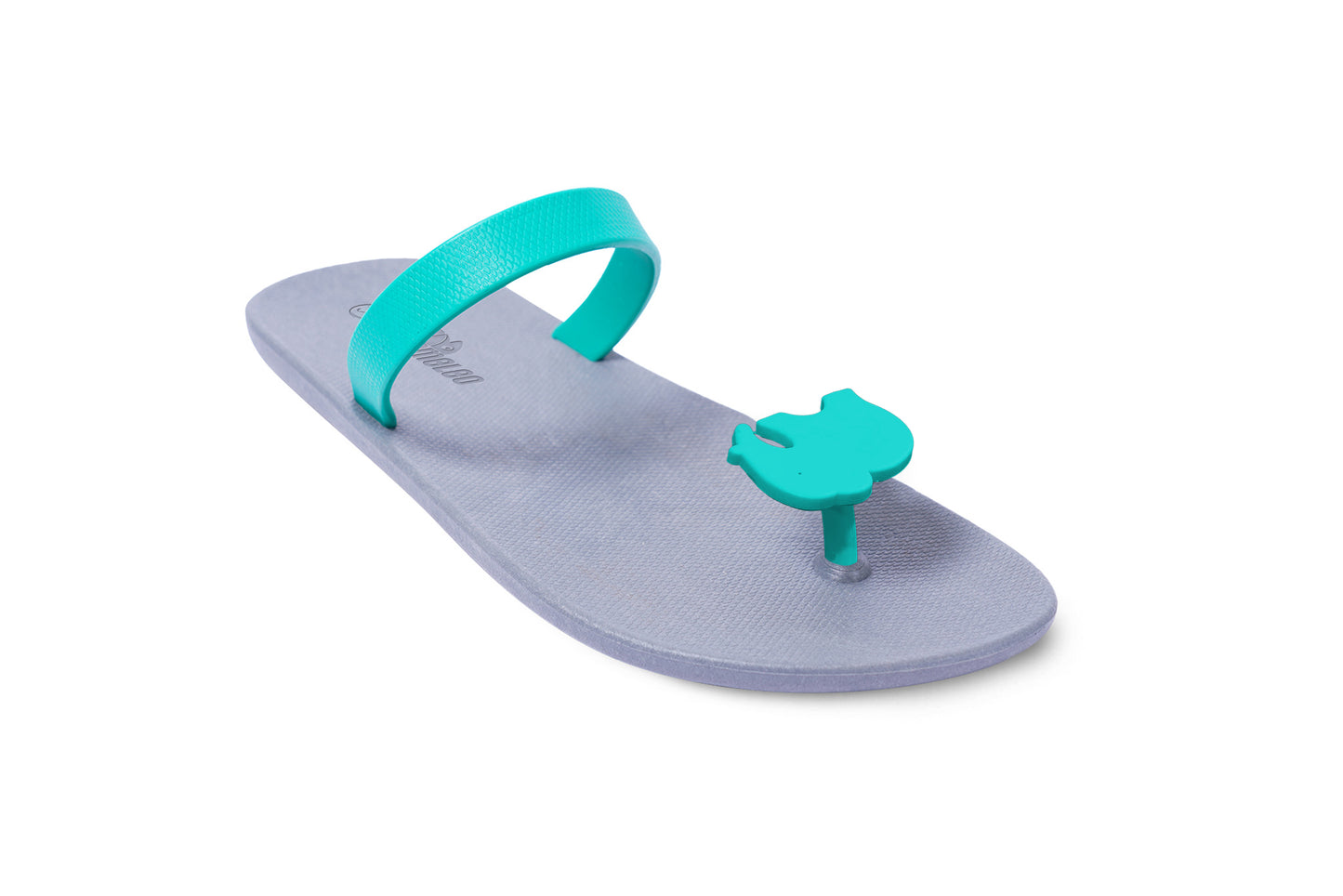 Poppi Ellie Grey Sole Green Strap
