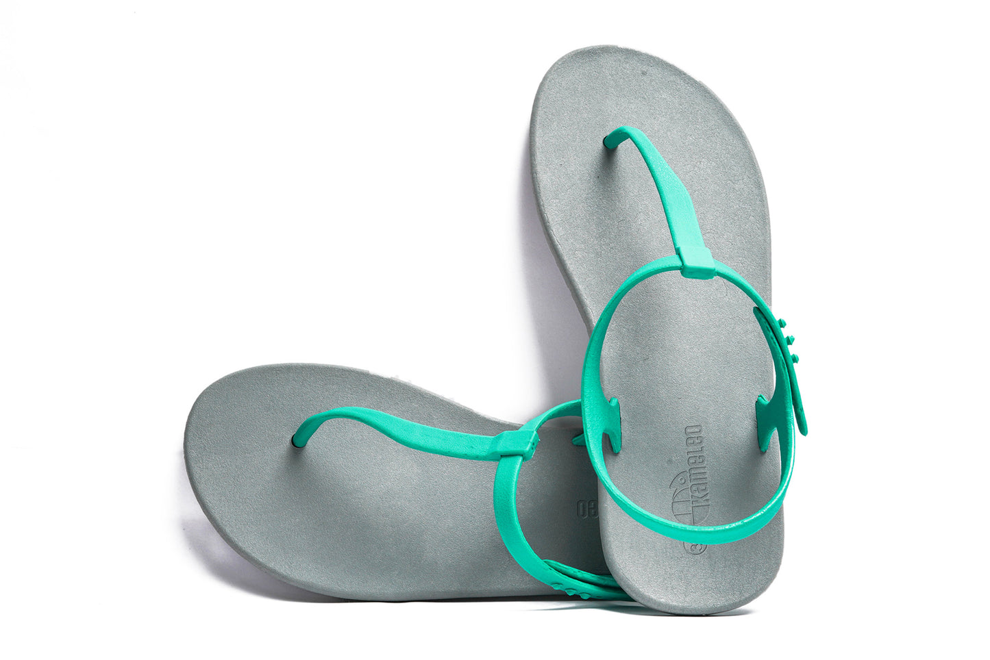 Saily Grey Sole Green Strap