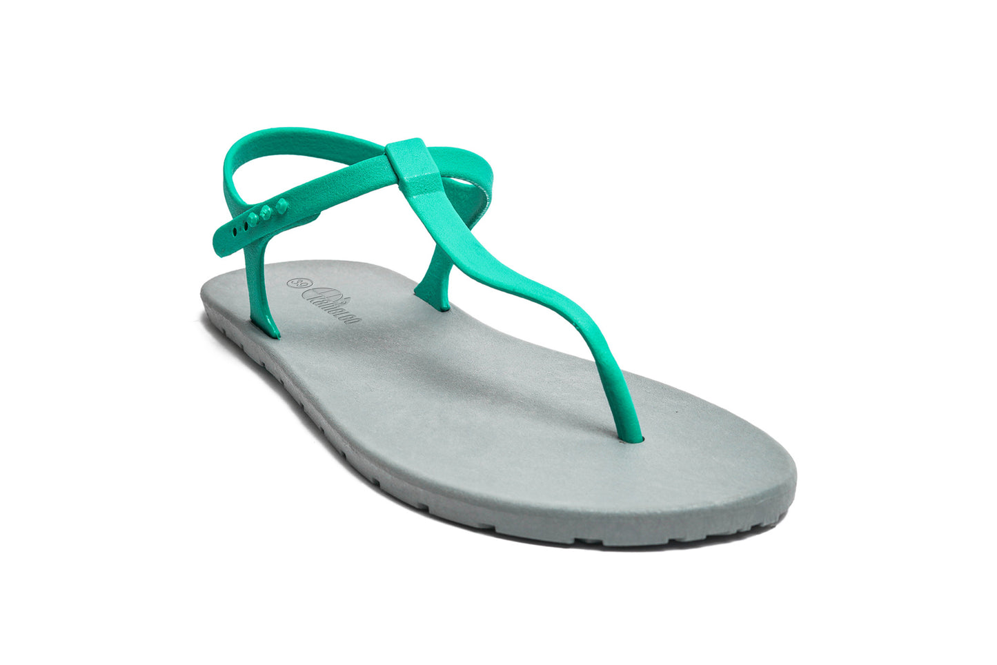 Saily Grey Sole Green Strap
